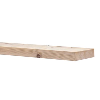 Modern Ember Alma 36 Inch Floating Shelf in Pine | Unfinished | Handcrafted Natural Pine Wood Shelf | Single Bracket Wall-Mounted Fireplace Mantel Shelf | 36 W x 2 H x 8 D