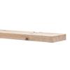 Modern Ember Alma 36 Inch Floating Shelf in Pine | Unfinished | Handcrafted Natural Pine Wood Shelf | Single Bracket Wall-Mounted Fireplace Mantel Shelf | 36 W x 2 H x 8 D view 1