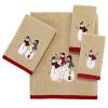 Avanti Linens - Bath Towels, Soft & Absorbent, Embroidered, Christmas Decorations, Set of 2 (Snowmen Gathering Collection) view 4