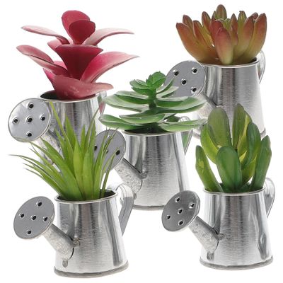 Cabilock 5pcs Faux Bonsai Artificial Plant Decor Fake Succulents for Home Decor Artificial Plants Indoor