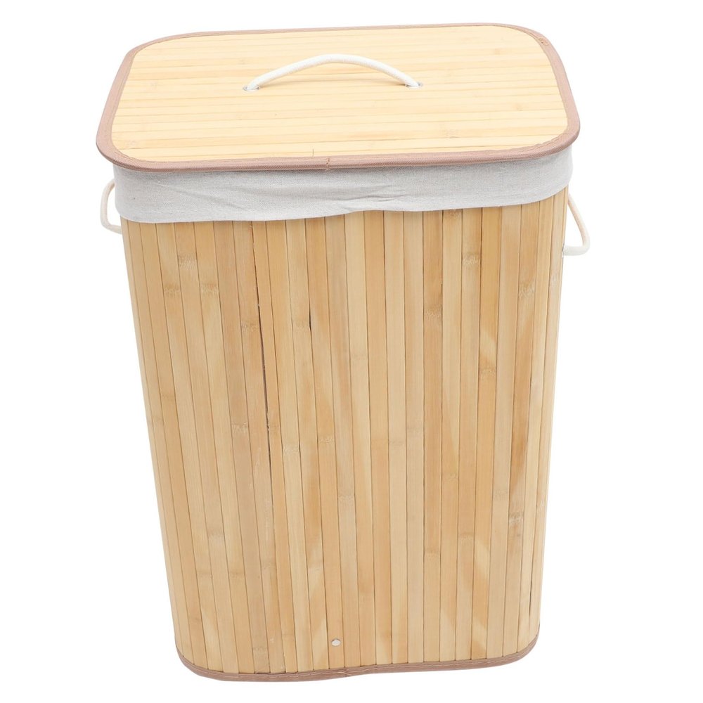 CAXUSD Foldable Khaki Laundry Basket Eco-friendly Clothes Storage Organizer with Handle for Dirty Clothes Towels and Sundries Capacity for Home Use
