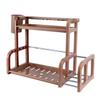 SOESFOUFU Double-Layer Organizer Rack, Plastic Storage Shelf for Seasoning view 1