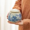 CHICKEN Tea Storage Tank Ceramic Tea Cans Empty Cans Small Household Black Tea Storage Cans Moisture-Proof Storage Cans Multifunctional Storage Jar(A) view 4