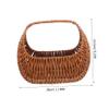HOOTNEE Sturdy Handwoven Flower Basket Vintage Wedding Decor Flower Girl Basket for Snacks view 2