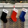 Merry Craft Works Custom Christmas Stockings - Personalized Black Plush Xmas Stockings Fireplace for Family Decorations Holiday 2025 Xmas Gift - 3 Pack view 2