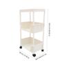 LABRIMP Book Rack Wheels Movable Bookcase Pp Material Storage Stand for Living view 3