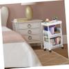 LABRIMP Book Rack Wheels Movable Bookcase Pp Material Storage Stand for Living view 4