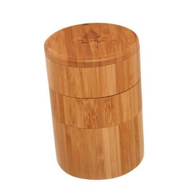 FELTECHELECTR Bamboo Seasoning Storage Jar Set with Airtight Lids Condiment Holder for Spice Organization in Kitchen Sugar and Seasoning Storage Khaki Bamboo Design