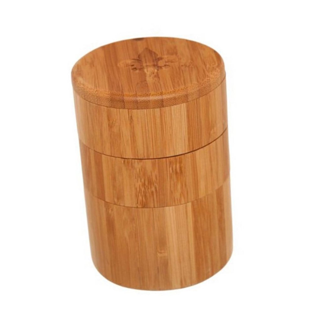 FELTECHELECTR Bamboo Seasoning Storage Jar Set with Airtight Lids Condiment Holder for Spice Organization in Kitchen Sugar and Seasoning Storage Khaki Bamboo Design