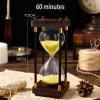 NPQPNAFC Large Timer 30 Minutes Bamboo Base Sand Timer Decoration 30/60 Minutes Sand Timer Clock Management Set Home Office Decor Gift Timer(Yellow Sand,9.5 * 24CM) view 2