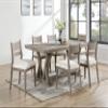 Coaster Home Furnishings - Cornelia - Wood - 7-Piece Farmhouse Dining Room Set with 82-Inch Rectangular Table & Armless Ladder Back Chairs - Dining Room - Coastal Grey & Cream - 107441-S7 view 2