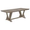 Coaster Home Furnishings - Cornelia - Wood - 7-Piece Farmhouse Dining Room Set with 82-Inch Rectangular Table & Armless Ladder Back Chairs - Dining Room - Coastal Grey & Cream - 107441-S7 view 3