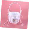 WHAMVOX 4pcs Wedding Pillow and Flower Girl Basket Decor Notebook and Pen Holder for Bride Elegant Wedding Accessories for Ceremony view 4