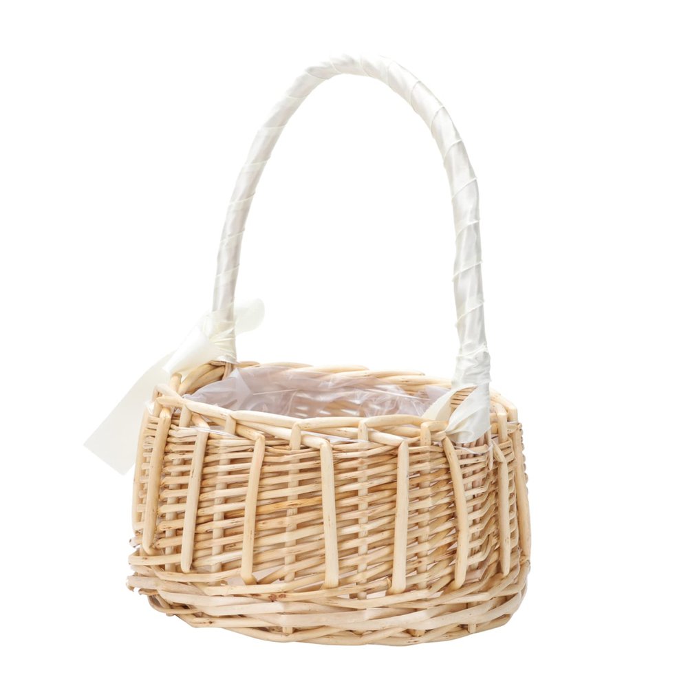 ABOOFAN Baskets Mini Wedding Basket Portable Storage Natural Rattan for Flowers Decor Eco-friendly Unique Shape