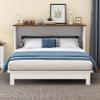 BEDGJH Queen Size Murphy Bed Chest with Charging Station and Large Storage Drawer, Wood Folding Hidden Bedframe for Home Office Small Room (Queen) view 3