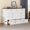 BEDGJH Queen Size Murphy Bed Chest with Charging Station and Large Storage Drawer, Wood Folding Hidden Bedframe for Home Office Small Room (Queen) view 4