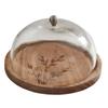 BLACK FOREST DECOR Pointed Leaf Cheese Board with Dome view 1