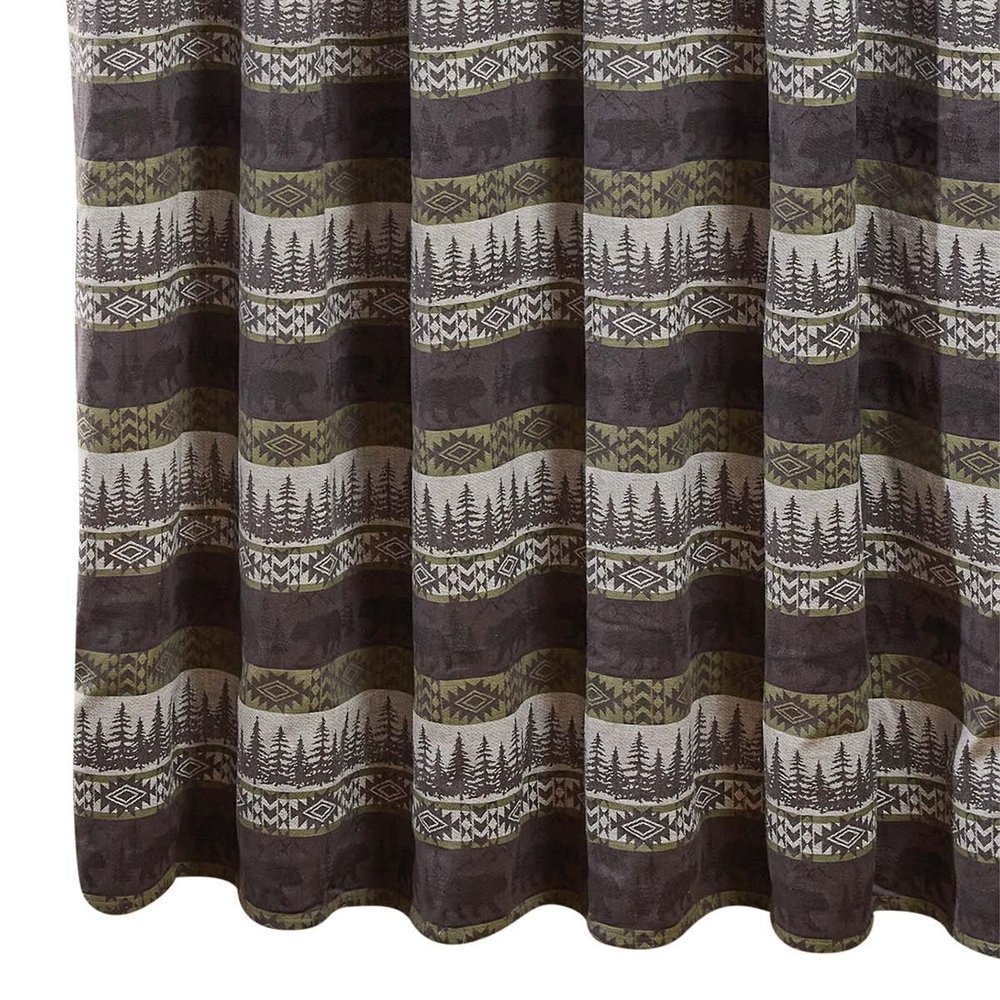 BLACK FOREST DECOR Bear Gulch Forest Shower Curtain