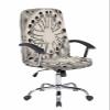 Kewadony Office Chair Cover Stretchable, Beige Skull Skeleton Removable Universal Computer Chair Covers, Halloween Vintage Spooky Scary Chair Protector with Zipper for Armrest Rotating Chair, Large view 1