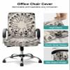 Kewadony Office Chair Cover Stretchable, Beige Skull Skeleton Removable Universal Computer Chair Covers, Halloween Vintage Spooky Scary Chair Protector with Zipper for Armrest Rotating Chair, Large view 3