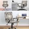 Kewadony Office Chair Cover Stretchable, Beige Skull Skeleton Removable Universal Computer Chair Covers, Halloween Vintage Spooky Scary Chair Protector with Zipper for Armrest Rotating Chair, Large view 4