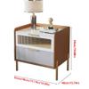 ZUZUZ NightStand/Sofa Table Bedside Table Modern Solid Wood Italian Simple Bed Leather Smart Side Cabinet Bedroom Coffee Table(1) view 3