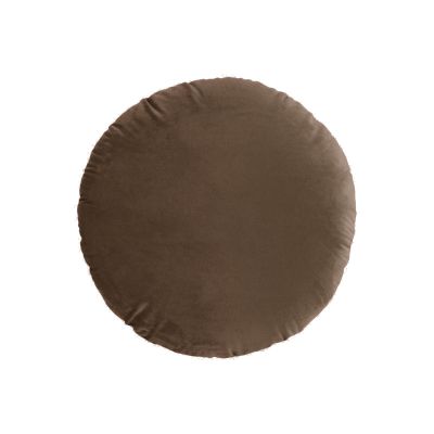 YT-KOKE Solid Color Round Throw Pillow Sham, Round Pillow Covers for Home Decoration, Soft Warm Pillow Case (Brown)