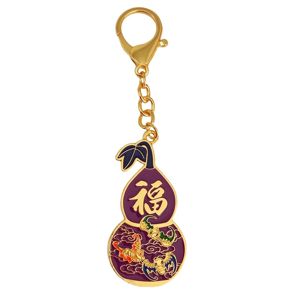 Fengshuibringluck Feng Shui Five Blessing Wu Lou Keychain Luck Wealth Key Chain (Hu Lu (Fu))