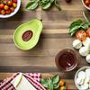 Garneck Avocado Shape Ceramic Plate: Cute Appetizer Serving Dish 6.5inch Decorative Fruit Salad Dessert Platter Tray Dip Bowl for Kitchen Home Restaurant view 3