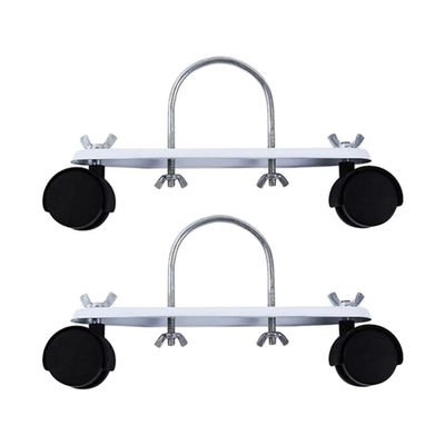 2Pcs Mobile Pulley Brackets, Casters Swivel Replacement Wheels for Oiled Filled Radiator, 360 Rotatable Electric Heater Frame Base with Wheels, Heater Mounted Roller Wheel Oil Heater Accessories