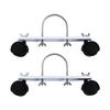 2Pcs Mobile Pulley Brackets, Casters Swivel Replacement Wheels for Oiled Filled Radiator, 360 Rotatable Electric Heater Frame Base with Wheels, Heater Mounted Roller Wheel Oil Heater Accessories view 1