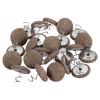 uxcell 24Pcs Upholstery Tacks Twist Pin, 20mm Bed Skirt Pins Fabric Covered Button Twist Pins for Slipcovers Bed Skirts Armchair Caddies Furniture Cover, Light Brown view 1