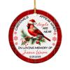 Cardinals Appear When Angels are Near Ornament, Customized in Loving Memory Ceramic Ornament 2025, Personalized Red Cardinal Memorial Xmas Ornament with Name, Custom Loss of Loved One Ornament Gift view 1
