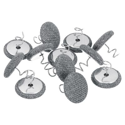 uxcell 12Pcs Upholstery Tacks Twist Pin, 20mm Bed Skirt Pins Fabric Covered Button Twist Pins for Slipcovers Bed Skirts Armchair Caddies Furniture Cover, Gray