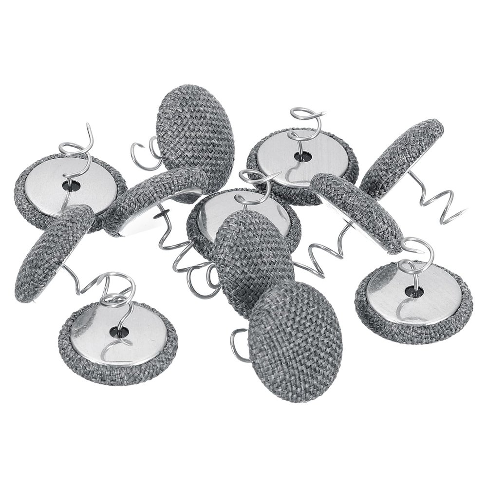 uxcell 12Pcs Upholstery Tacks Twist Pin, 20mm Bed Skirt Pins Fabric Covered Button Twist Pins for Slipcovers Bed Skirts Armchair Caddies Furniture Cover, Gray