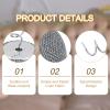 uxcell 12Pcs Upholstery Tacks Twist Pin, 20mm Bed Skirt Pins Fabric Covered Button Twist Pins for Slipcovers Bed Skirts Armchair Caddies Furniture Cover, Gray view 4