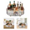 Rotating Storage Rack Multipurpose Transparent Light Luxury Space Saving Turntable Organizer for Kitchen Countertop Living Room view 3