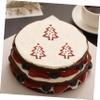 OFFSCH 4pcs Creative Christmas Cake Decorating Stencils for Baking Gingerbread Man Snowflake Snowman Christmas Tree Easy to Use for Coffee Art Holiday Desserts view 2