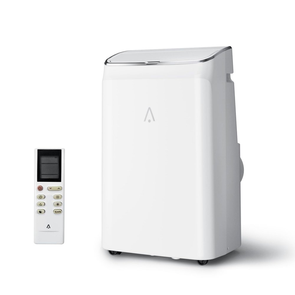 14000 BTU Portable Air Conditioner with 3-in-1 Cooling and Dehumidifying Functions, Fan Modes, Quiet Operation, Self-Evaporative, Energy-Efficient, Easy Install, Remote Control, 24-Hour Timer