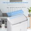 14000 BTU Portable Air Conditioner with 3-in-1 Cooling and Dehumidifying Functions, Fan Modes, Quiet Operation, Self-Evaporative, Energy-Efficient, Easy Install, Remote Control, 24-Hour Timer view 2