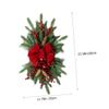 WOONEKY Christmas Wreath Pendant Bow Artificial Xmas Wreath Decoration for Wall Door Stair Rail and Home Decor for Holiday Celebrations and Festive Atmosphere view 2