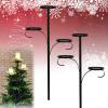 Candelabra Tree Topper - Triple Tree Topper Candle Holder Metal, 3 Tier Candle Holder Black - Candelabra Christmas Topper Unique - Light up Christmas Tree (2 Pcs) view 1