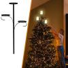 Candelabra Tree Topper - Triple Tree Topper Candle Holder Metal, 3 Tier Candle Holder Black - Candelabra Christmas Topper Unique - Light up Christmas Tree (2 Pcs) view 2