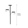 Candelabra Tree Topper - Triple Tree Topper Candle Holder Metal, 3 Tier Candle Holder Black - Candelabra Christmas Topper Unique - Light up Christmas Tree (2 Pcs) view 3