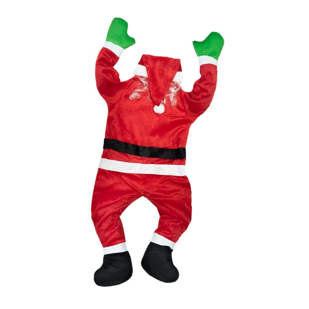 CIYODO Hanging Santa Claus Decoration Climbing Santa Ornament for Use Posture Premium for Doors Walls Holiday Decor