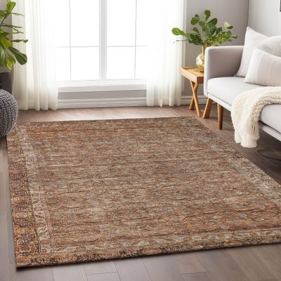Addison Rugs Chantille ACN1762 Copper 8' x 10' Indoor/Outdoor, Machine Washable, Easy Clean, Non Shedding, Bedroom, Living Room, Dining Room, Kitchen, Patio Rug