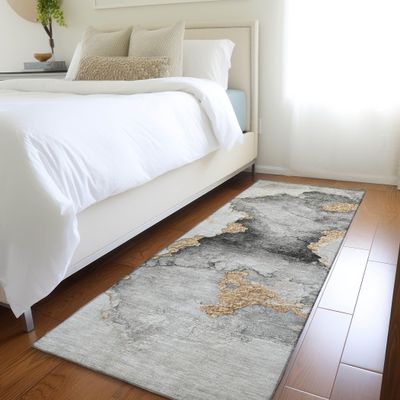 Addison Rugs Chantille ACN1795 Gray 2'3" x 7'6" Indoor/Outdoor, Machine Washable, Easy Clean, Non Shedding, Bedroom, Living Room, Dining Room, Kitchen, Patio Runner Rug