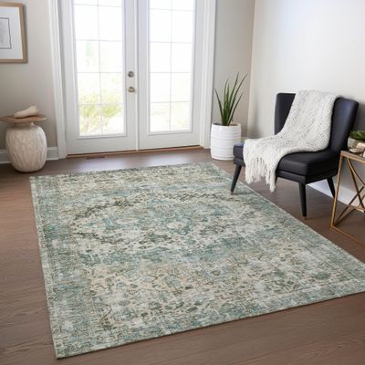 Addison Rugs Chantille ACN1755 Sage 8' x 10' Indoor/Outdoor, Machine Washable, Easy Clean, Non Shedding, Bedroom, Living Room, Dining Room, Kitchen, Patio Rug