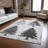 Addison Rugs Chantille ACN1811 Gray 3' x 5' Indoor/Outdoor, Machine Washable, Holiday, Christmas Rug, Easy Clean, Non Shedding, Living Room, Entryway, Kitchen, Patio Rug view 1