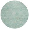 Addison Rugs Chantille ACN1770 Teal 8' x 8' Indoor/Outdoor, Machine Washable, Easy Clean, Non Shedding, Bedroom, Living Room, Dining Room, Kitchen, Patio Round Rug view 3